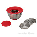 Non-Slip Stainless Steel Mixing Bowls with Lids